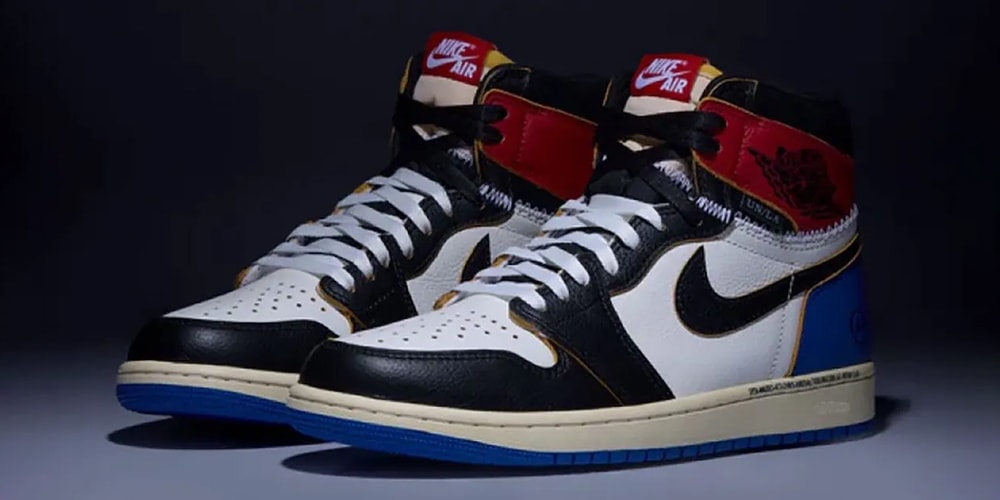 The fragment design x Union LA x Air Jordan 1 High OG "Varsity Red/Sport Royal" Officially Surfaces