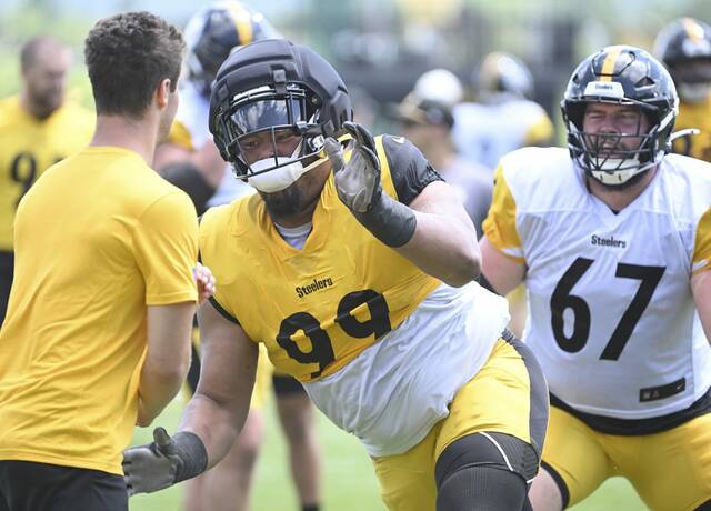 ‘It’s almost like Christmas for football players’: Steelers relish 1st chance to practice in pads