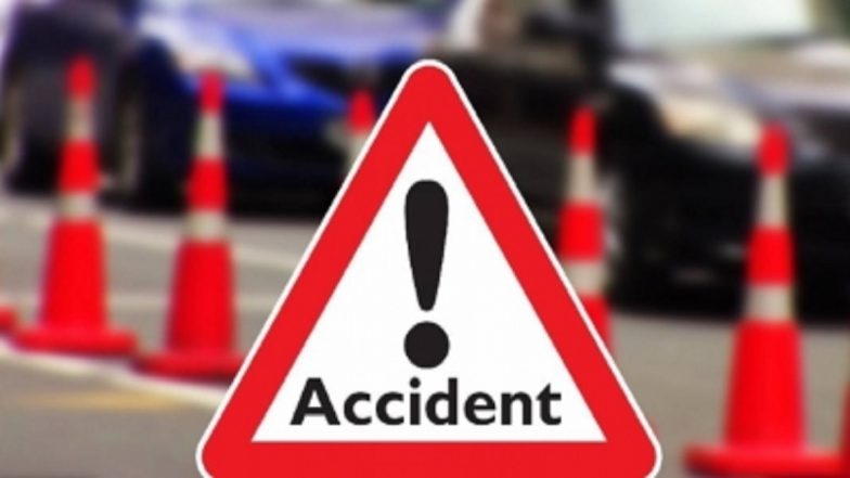 MP Road Accident: Car Crushed in Head-On Collision With Container Truck, 6 Killed on Spot
