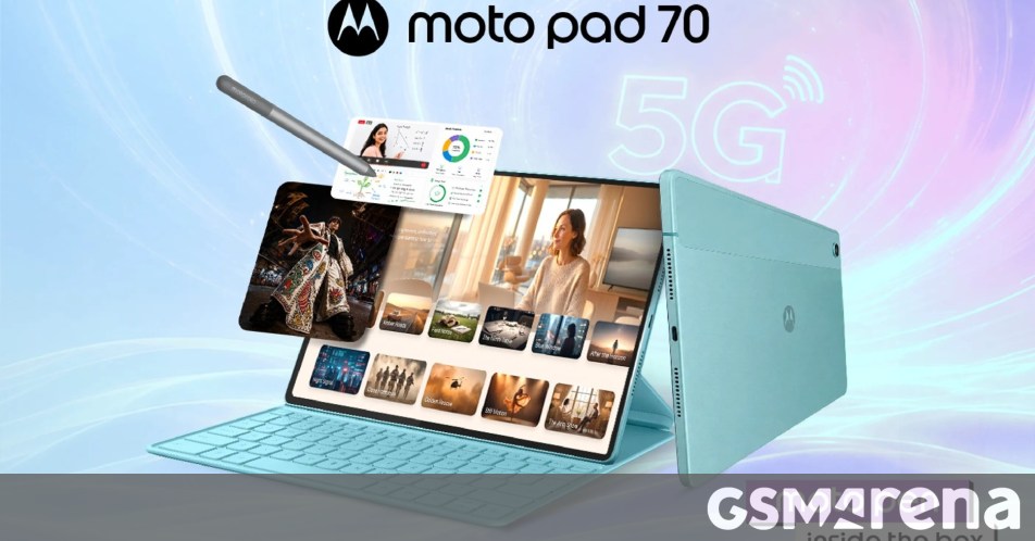 Motorola Moto Pad 70 announced: 12.1" 90Hz display, 5G connectivity, and 10,200 mAh battery