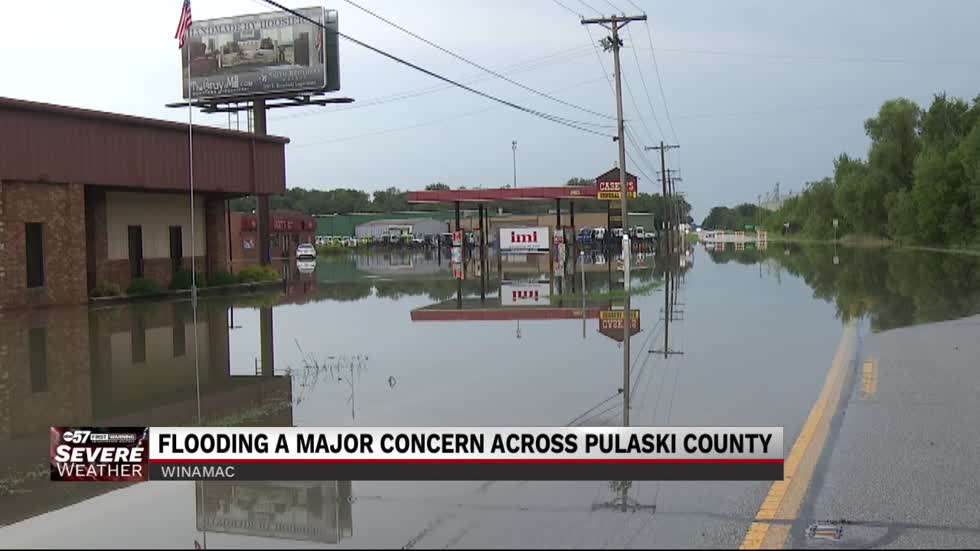 Heavy rainfall floods roads, businesses in Winamac