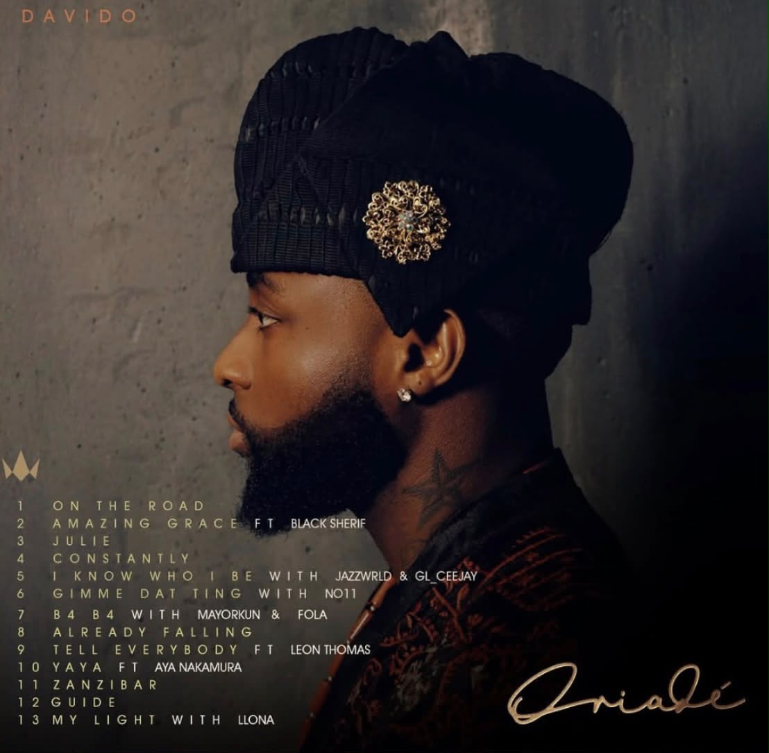 Davido Reveals The Tracklist for Upcoming Album Oriadé