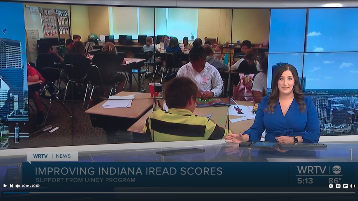 WRTV: University of Indianapolis helps research ways to improve literacy rates