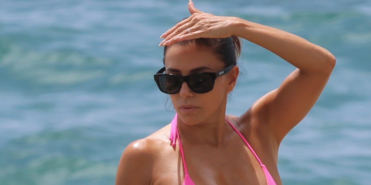 Eva Longoria Looks Incredible in a Hot Pink Bikini on Vacation in Spain