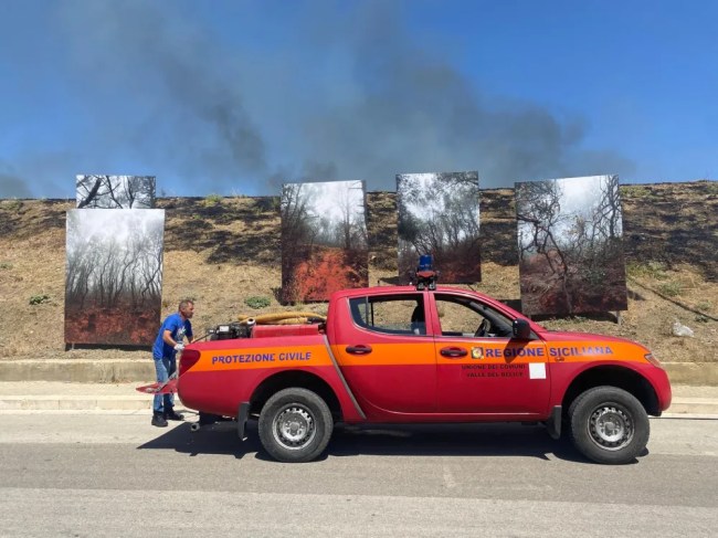 Sicily Exhibition of Wildfire Photographs Nearly Destroyed by Fire on Saturday