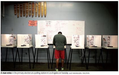 Eight states vote in primaries