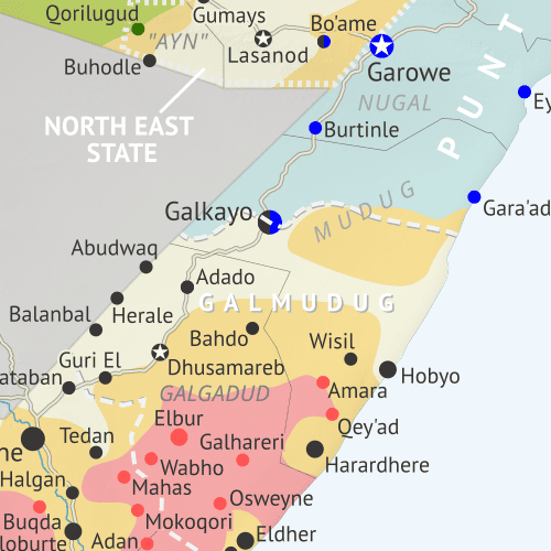 Map Only: Somalia in April 2026 (Subscription)