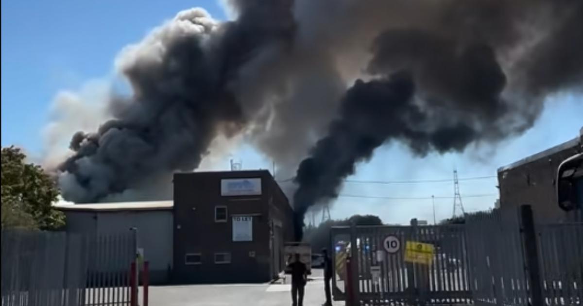 'Explosion risk' as firefighters continue to tackle large blaze near A13
