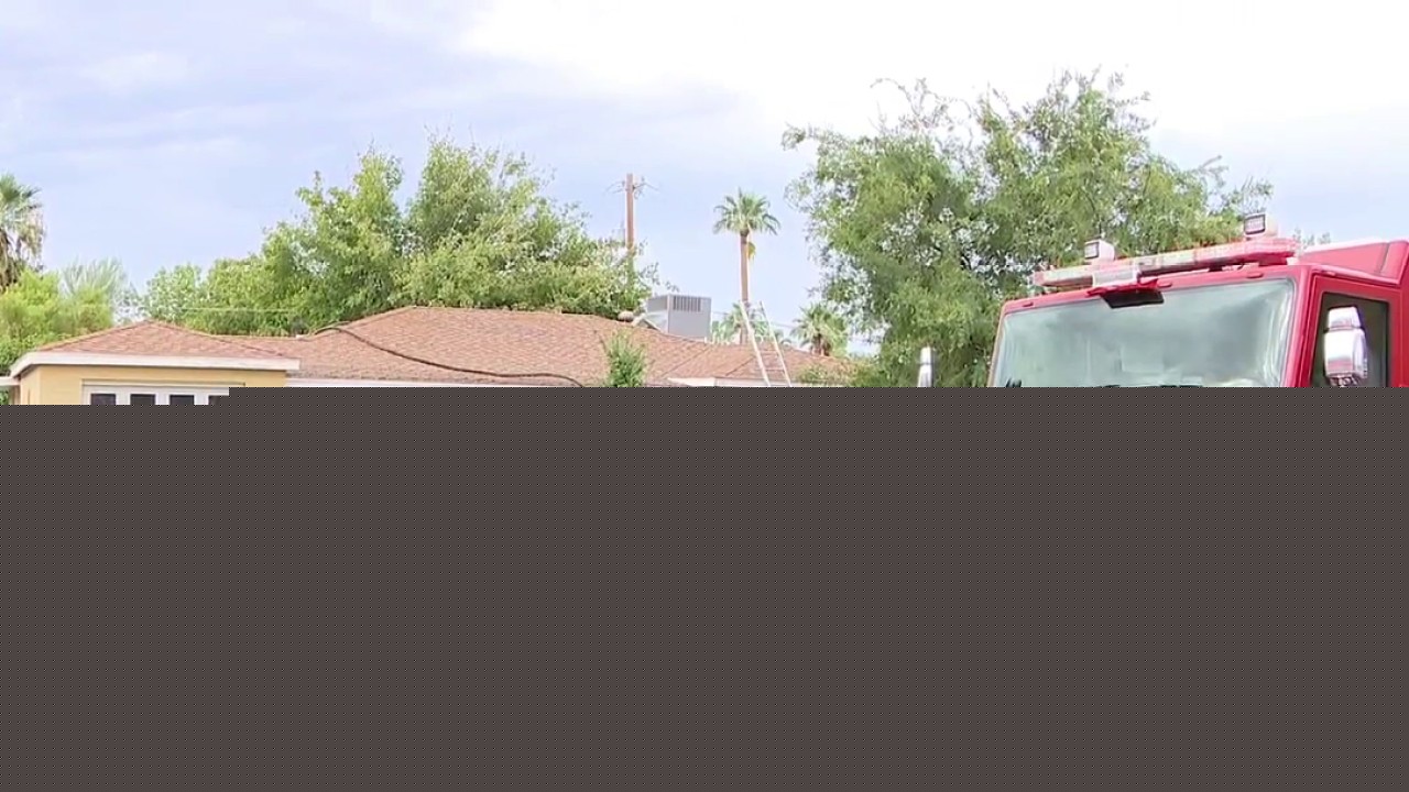 Phoenix home catches fire during storm