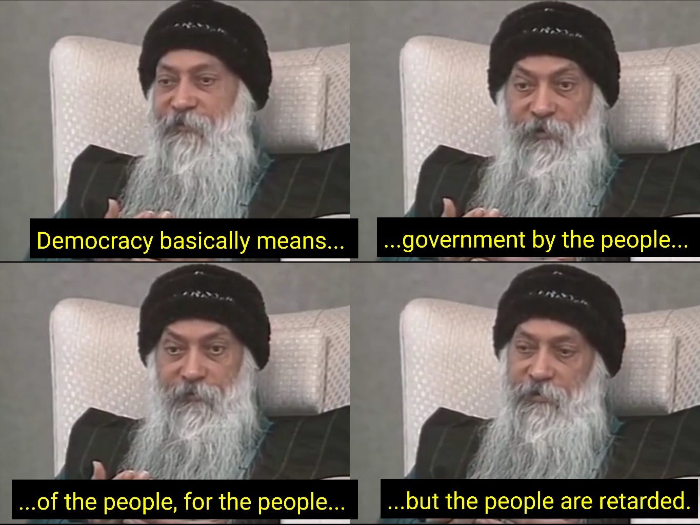 But The People Are Retarded - But The People Are Retarded Four-Panel Meme Template