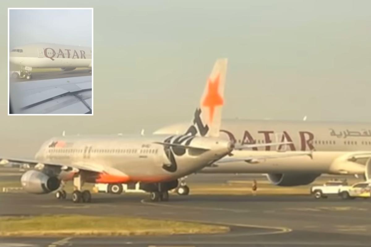 Jetstar, Qatar Airways planes narrowly avoid collision at Sydney airport, 1 crew member injured