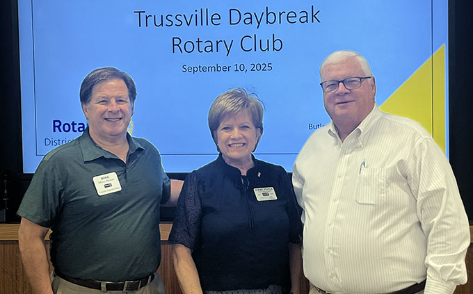 Bates joins Trussville Daybreak Rotary Club