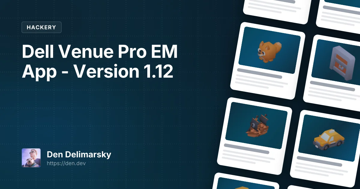Dell Venue Pro EM App - Version 1.12