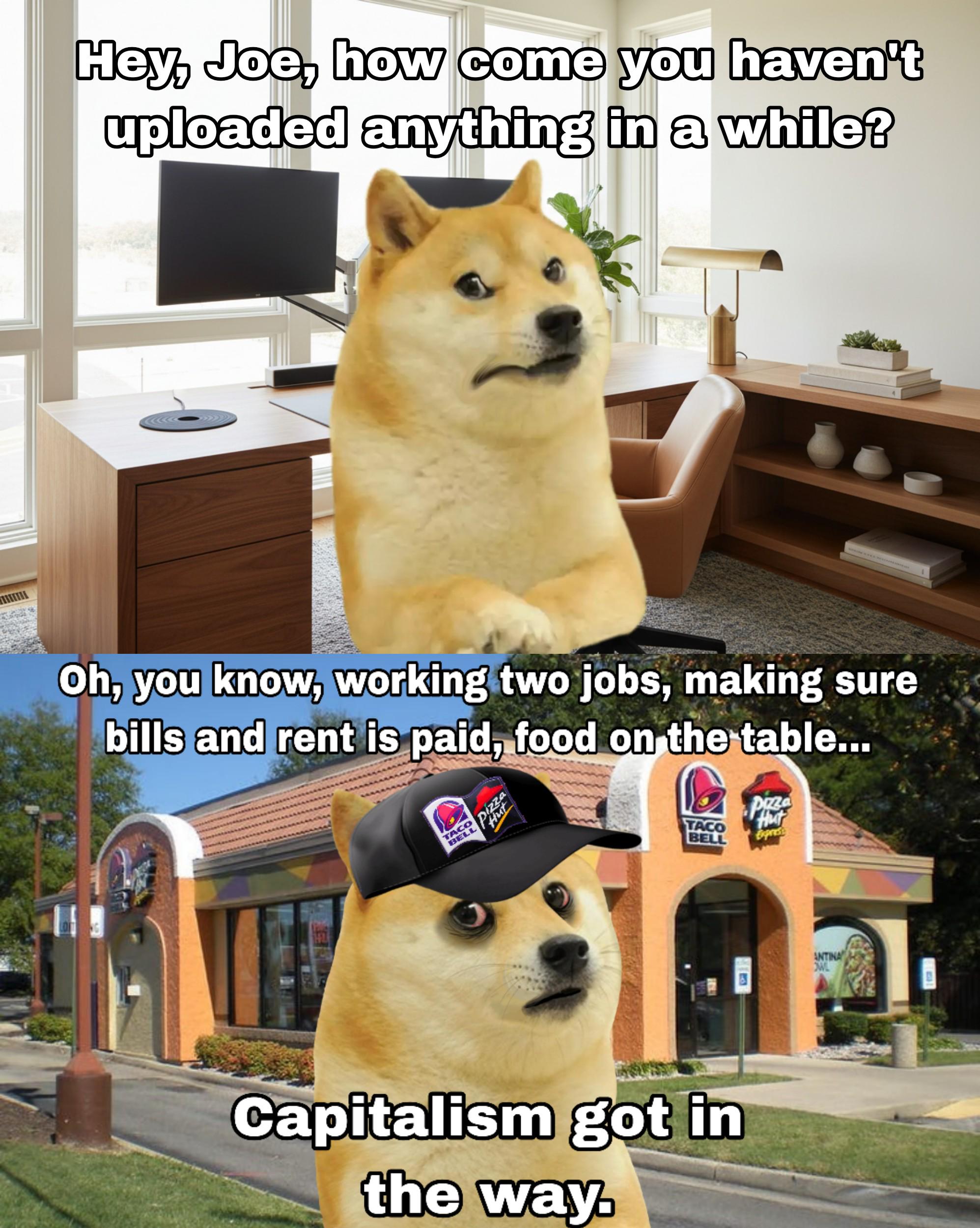 Ironic Doge Memes - Le Working Two Jobs Has Arrived | /r/dogelore