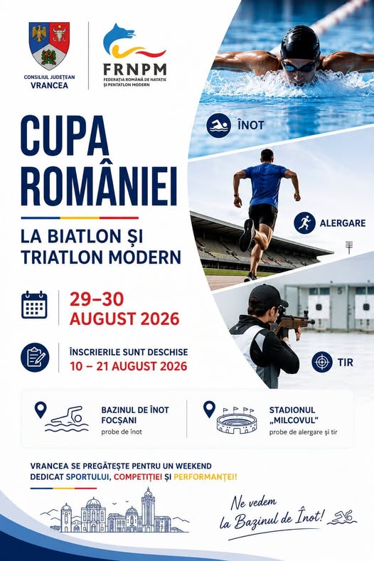 Cupa României la Biatlon și Triatlon Modern, organizată în premieră la Focșani
