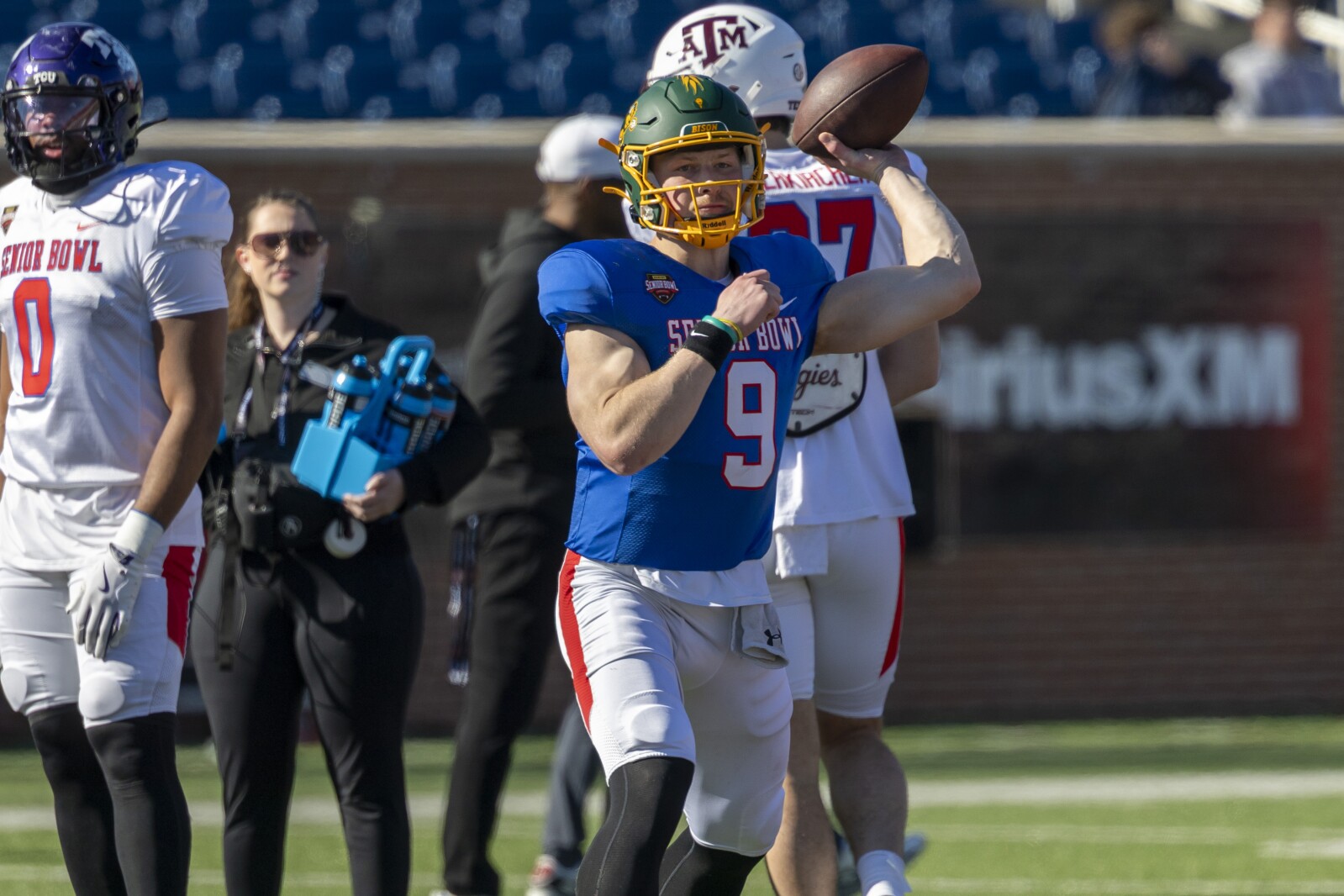 Former Bison QB Payton drawing rave reviews from NFL analysts at Senior Bowl practices