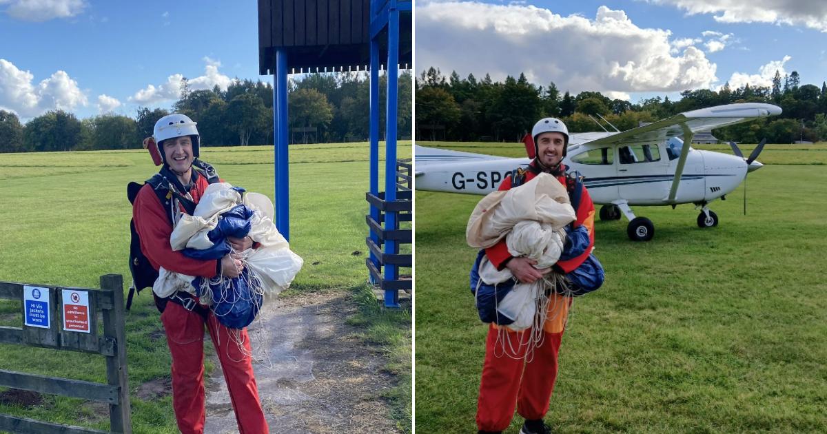 Brave brothers soar from the sky to raise money for Duloch Juniors
