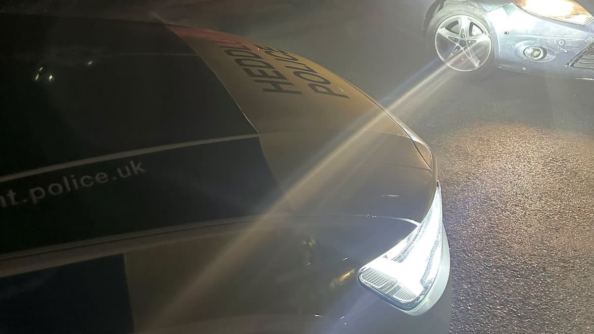 'Juvenile' driver caught behind the wheel of a stolen vehicle, found hiding in garden by police dog