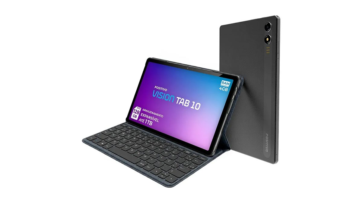 Tablet com teclado: Positivo Vision TAB10 entra em oferta no Mercado Livre