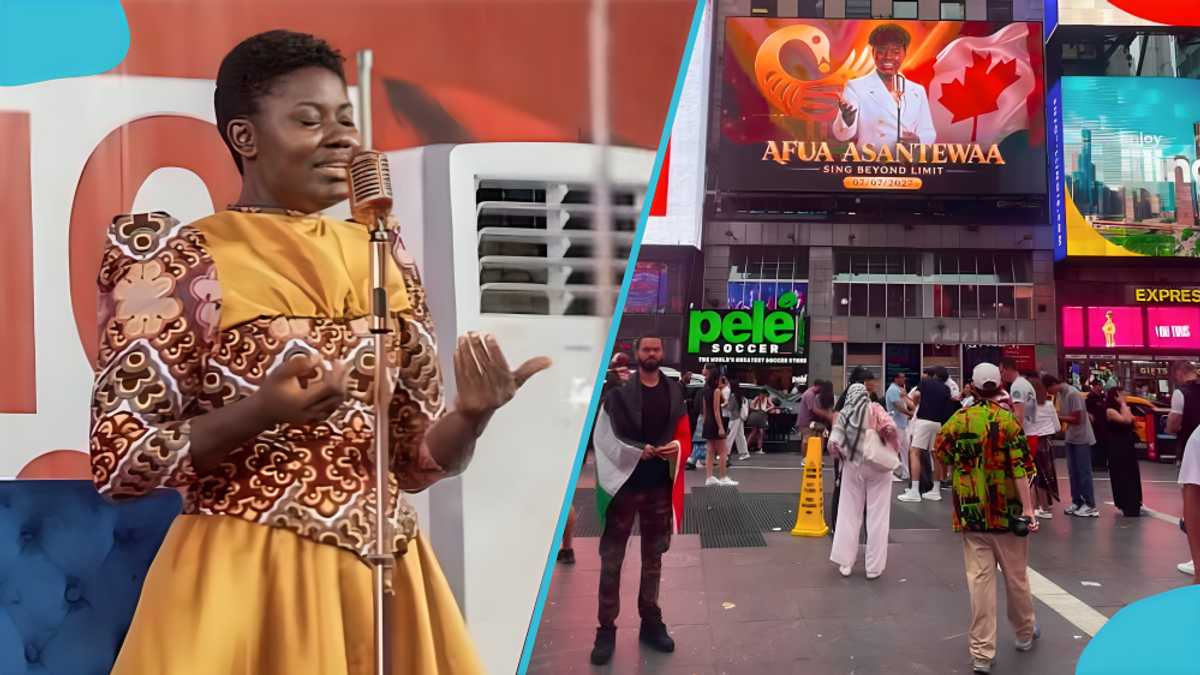 New York Times Billboard feature Ghana's Afua Asantewaa as she announces third sing-a-thon attempt