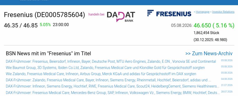 Wie Infineon, Fresenius, Beiersdorf, Continental, Deutsche Post und Bayer für Gesprächsstoff im DAX sorgten