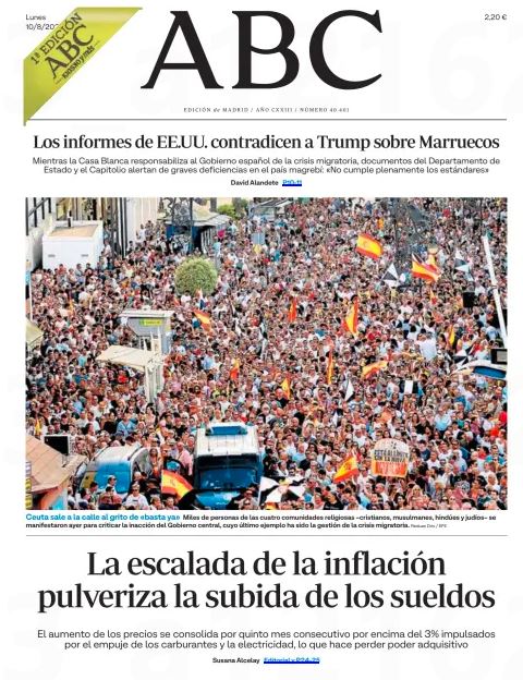 Portadas de la prensa internacional de este lunes 10 de agosto de 2026