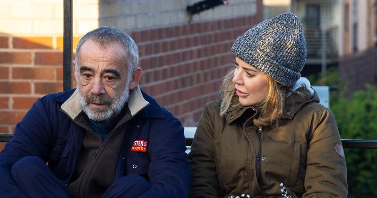 Death danger for Kevin in Coronation Street as he takes to the garage roof