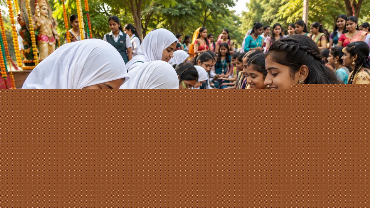 Faiths unite in Vadodara: Muslim girls apply Mehndi for Gauri Vrat devotees