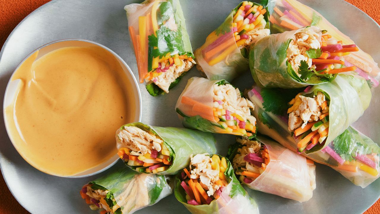 Mango Chicken Summer Rolls