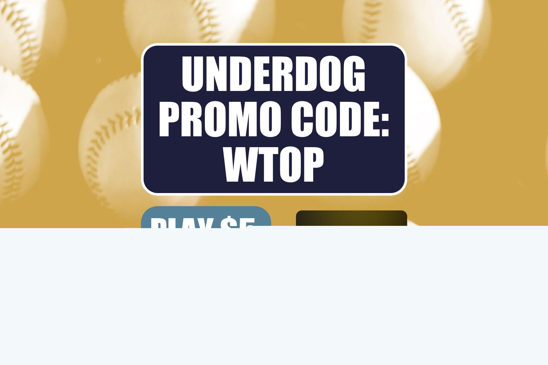 Underdog Promo Code WTOP: Play $5, Get $50 Phillies-Cardinals Bonus