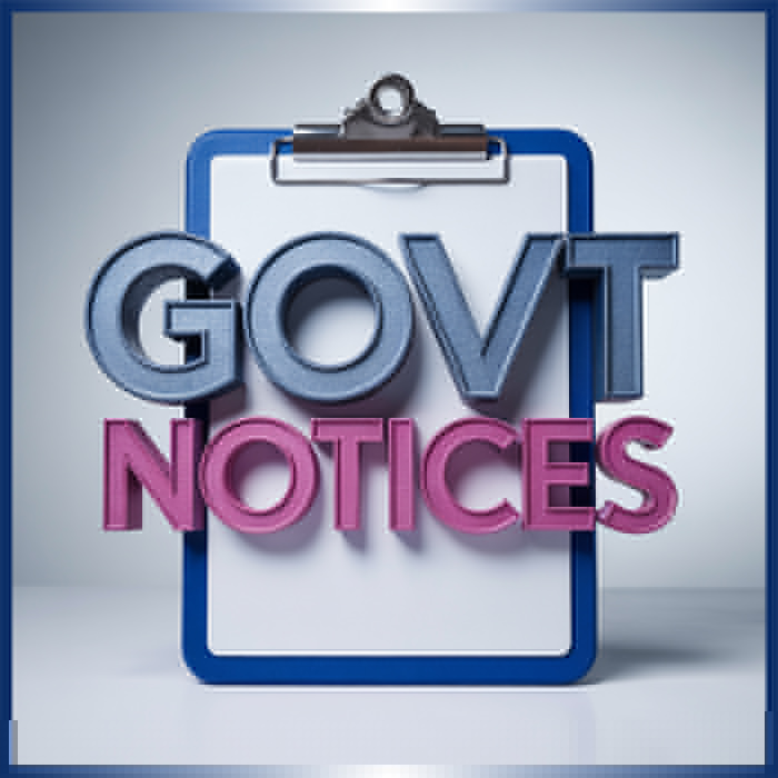 Official Govt & Legal Notices For August 10 2026