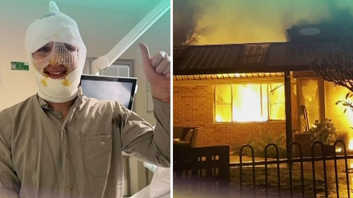 Ballajura father suffers burns running back into house inferno to save belongings