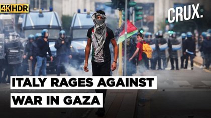 Pro-Palestine Protesters Clash With Police In Milan, Disruptions Across Italy Due To Gaza Stir | 4K