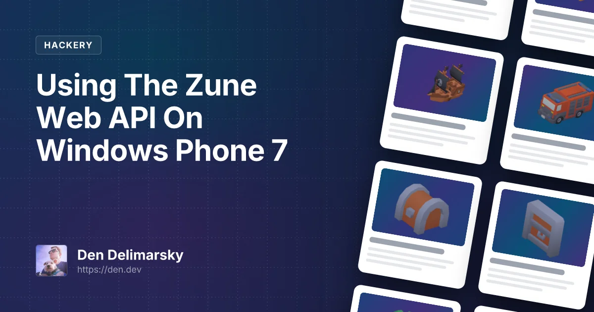 Using The Zune Web API On Windows Phone 7
