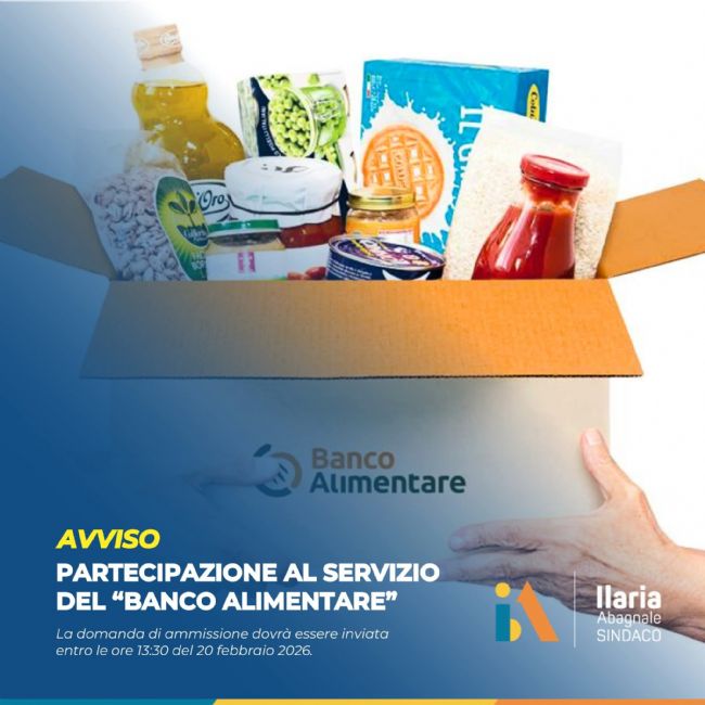 #Cronaca #Sant'Antonio Abate - Al via l'Avviso Pubblico per il Banco Alimentare 2026