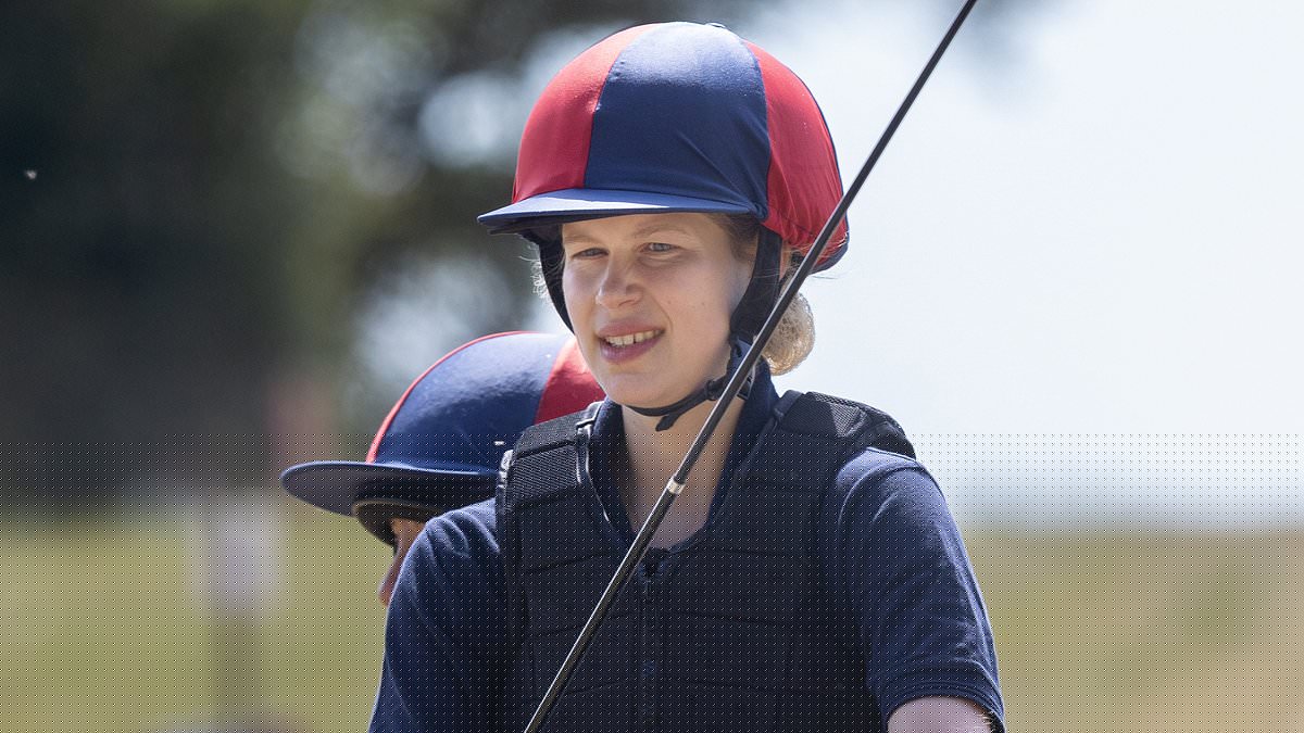 Lady Louise Windsor, 22, is supported by her boyfriend Felix da Silva-Clamp as she competes in a carriage driving competition in West Sussex