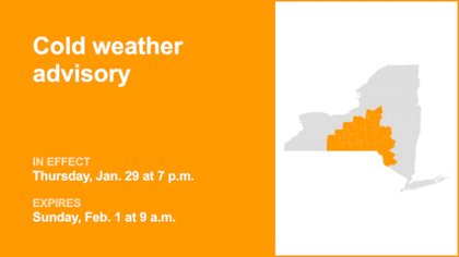 NY weather: Cold weather advisory affecting part of New York until Sunday morning – wind chills as low as -25
