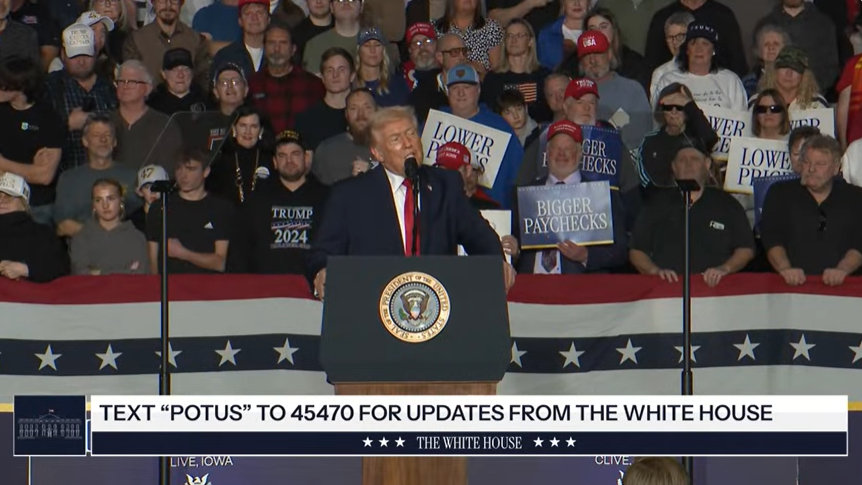 Comment on President Trump Delivers Remarks in Iowa by Anonymous