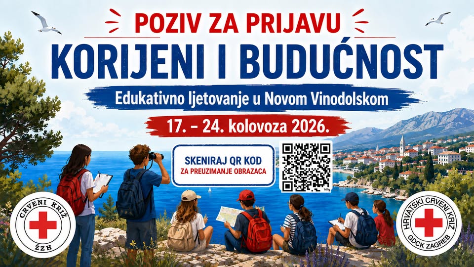 Crveni križ ŽZH organizira ljetovanje za djecu i mlade u Novom Vinodolskom