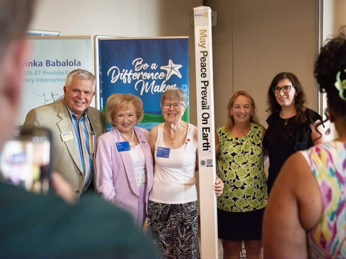 Rotary peace pole unveiled in downtown Windsor