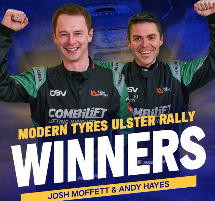 Ulster Rally: Moffett comes out on top as Kelly wins Historic Category