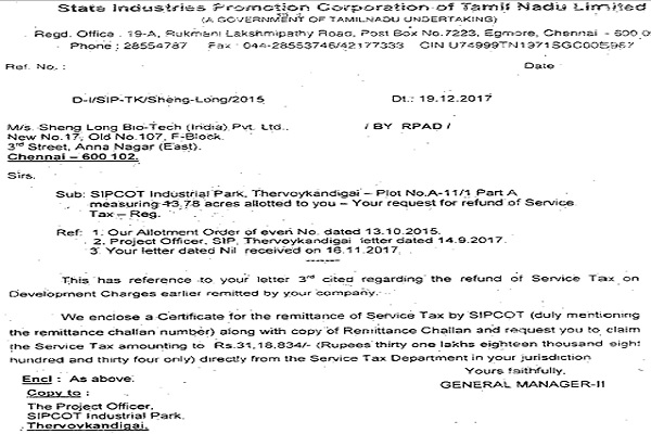 Madras HC: Refund Limitation Runs From SIPCOT Certificate, Not Finance Act Assent