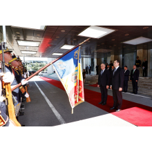 Primirea oficială de către premierul Ilie Bolojan a prim-ministrului Republicii Moldova, Vasile Tofan, la Palatul Victoria