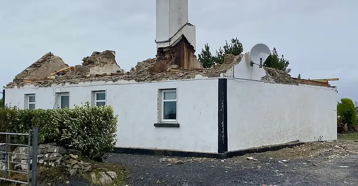 Storm Éowyn: Pensioner whose roof blew off still unable to return home