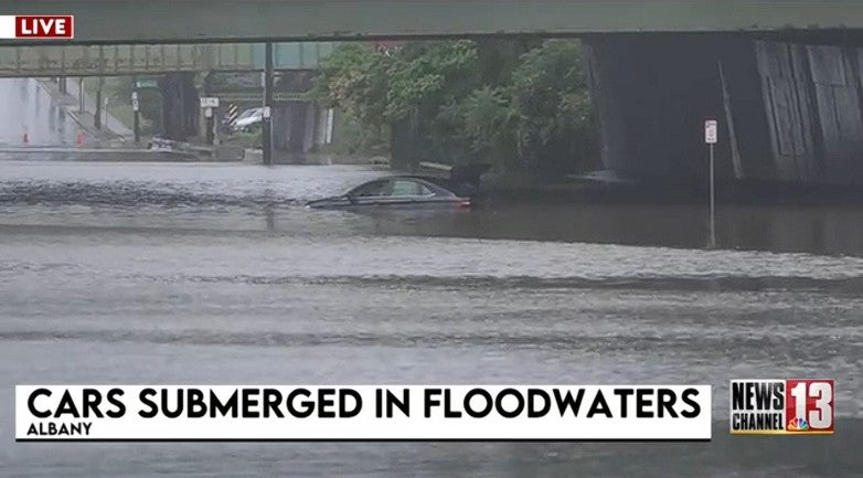 Albany flooding traps Uber driver, passenger in rising water