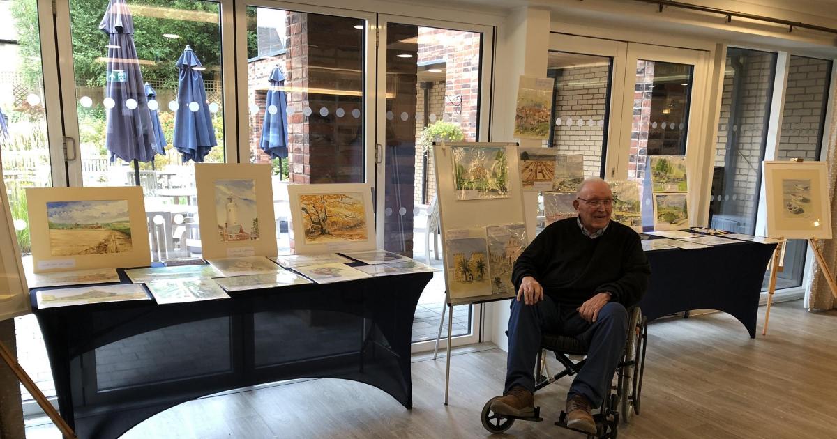 'Overjoyed': Artist, 87, sees his work celebrated in Cofton Hackett care home show
