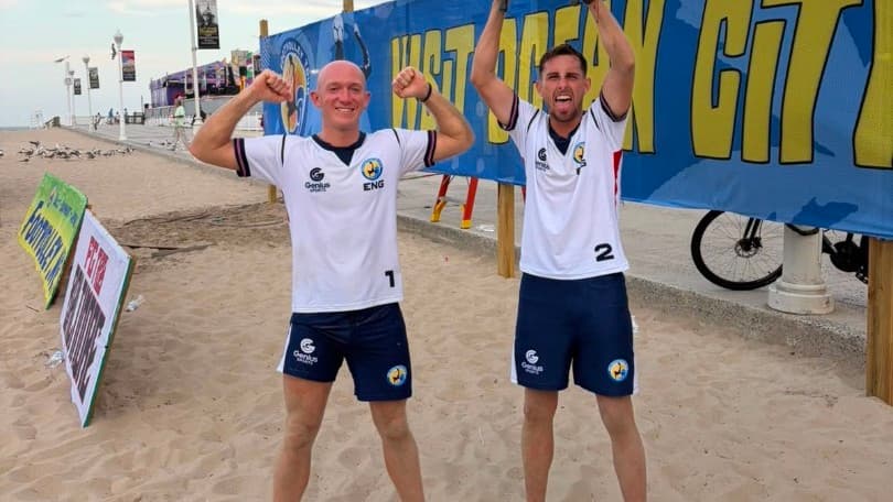 Former Llangattock resident helps UK win international footvolley title