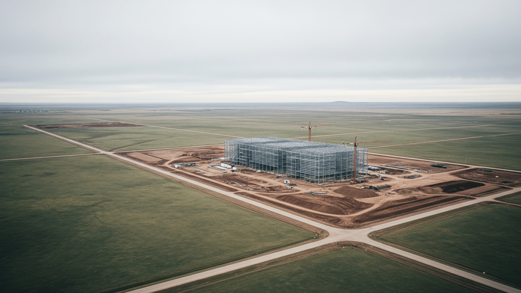 A 716-acre Wyoming field that once grazed cattle is being wired for 2.7 gigawatts, and the county permit filing that named the builder nobody expected to find there