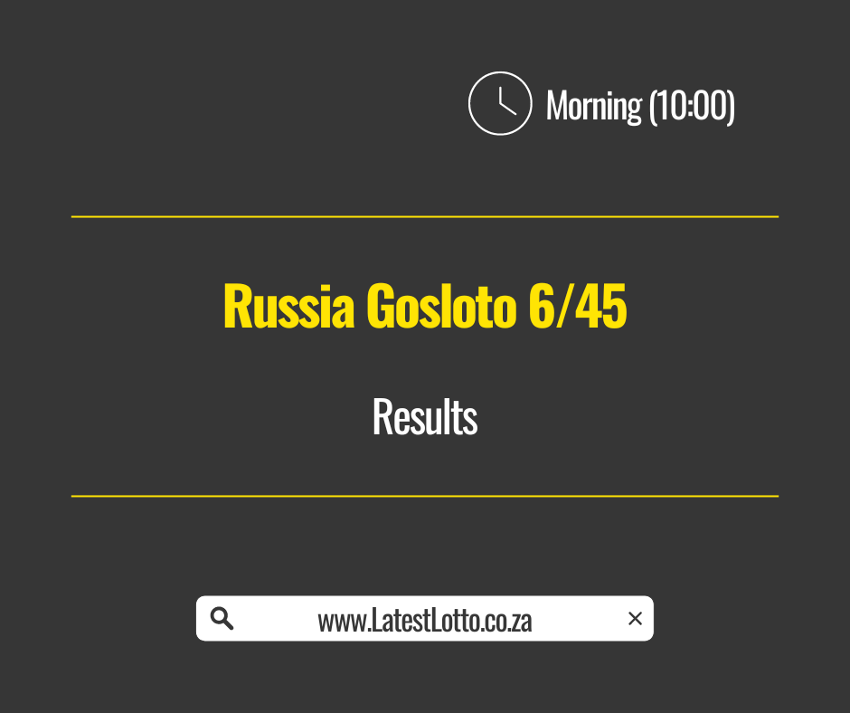 Russia Gosloto 6/45 Morning Results: 3 October 2025