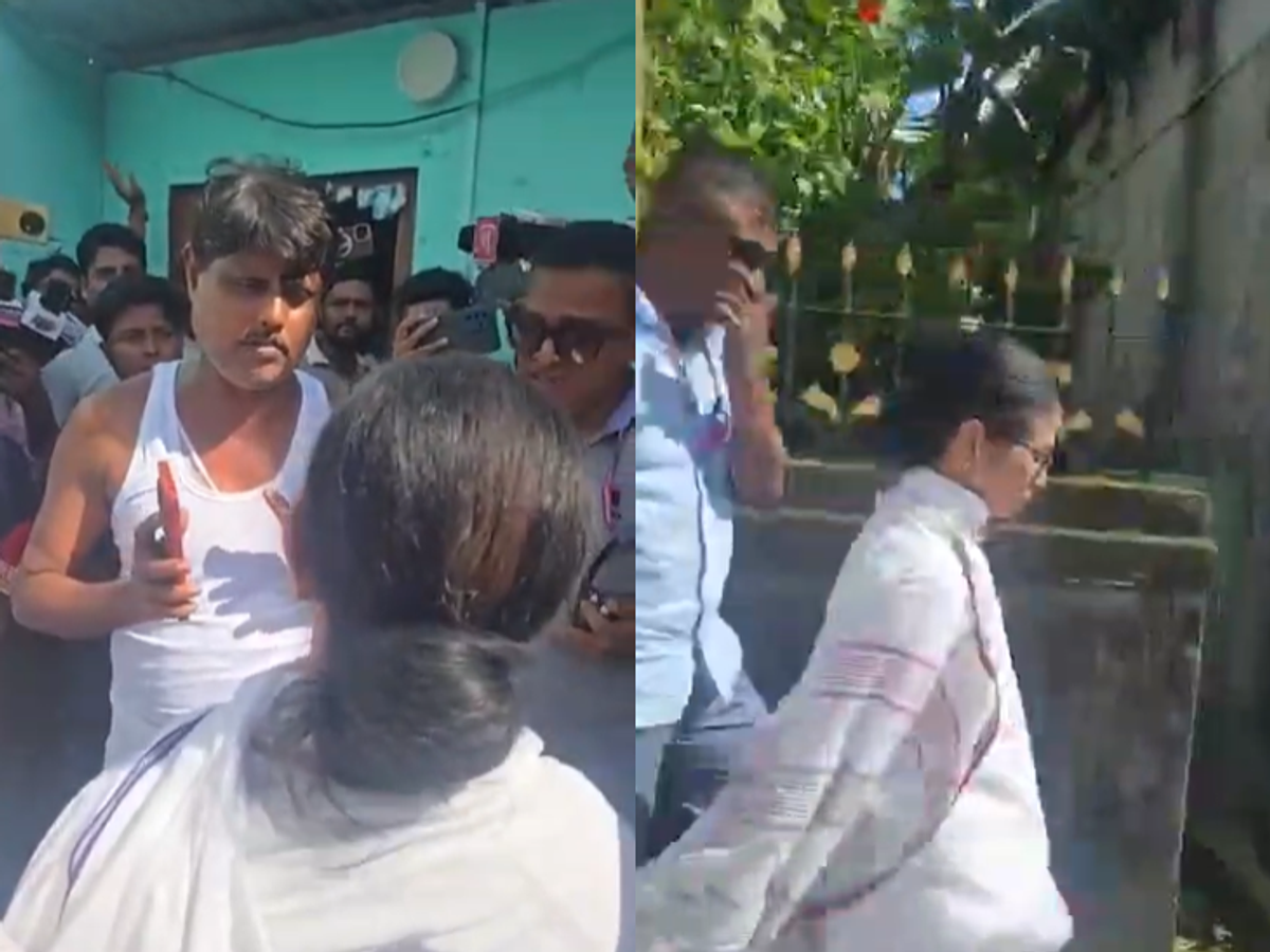 Mamata faces protest, mud, slippers, ‘chor’ slogans during visit to family of deceased TMC worker